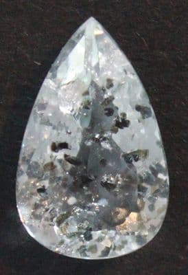 Pale blue Topaz with Chlorite inclusions, faceted, Brazil.   12.59 carats.