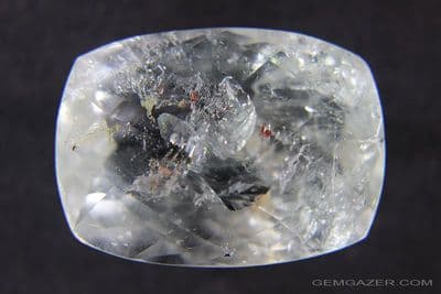 Pale blue Topaz with inclusions, faceted, Myanmar. 100.10 carats.