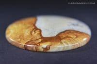 Palomino landscape Rhyolite cabochon, Oregon, USA.  44.24 carats.