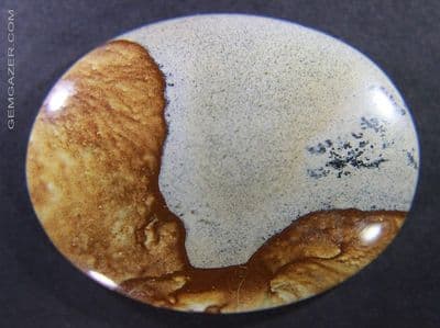 Palomino landscape Rhyolite cabochon, Oregon, USA.  44.24 carats.