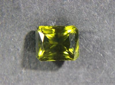 Peridot, olive green faceted, Pakistan.  3.07 carats.