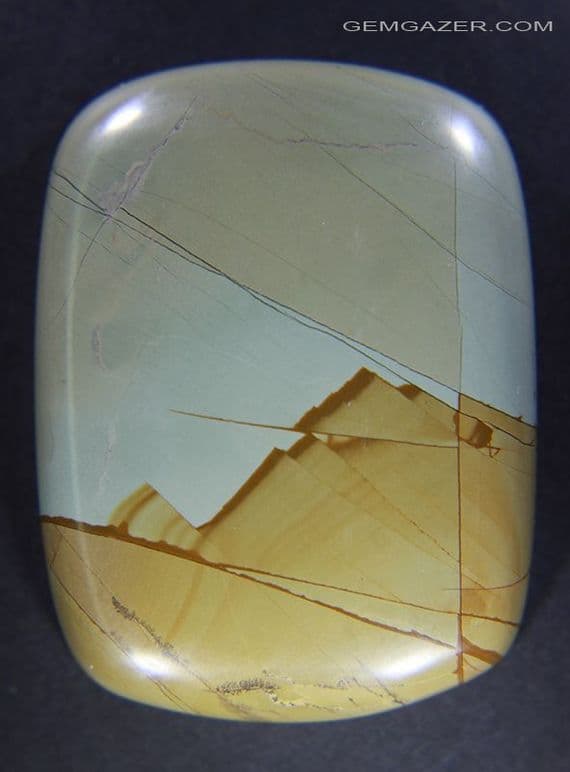 Pietra Paesina landscape Marble cabochon, Italy.  91.22 carats.