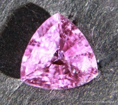 Pink Sapphire, faceted, Madagascar, Lead glass filled.  1.19 carats.