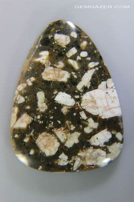 Plagioclase Feldspar in Matrix cabochon, Australia. 53.83 carats.