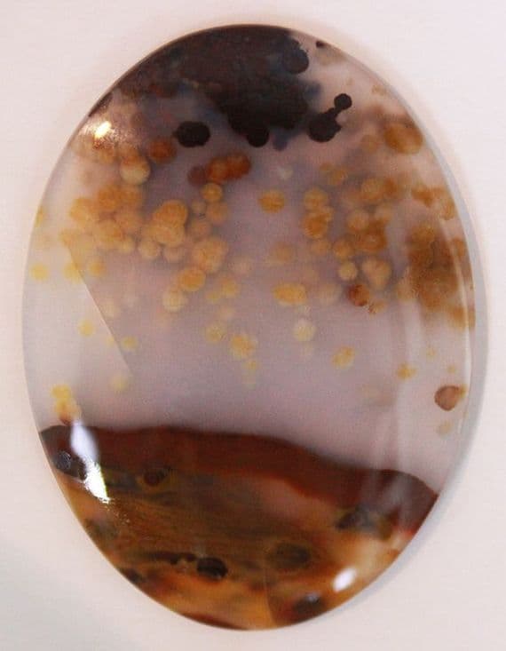 Polka Dot Agate cabochon, Oregon, USA.   66.85 carats.