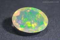 Precious Opal, faceted, Welo, Ethiopia. 1.73 carats. (Video)