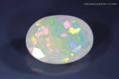 Precious Opal, faceted, Welo, Ethiopia. 3.82 carats. (Video)