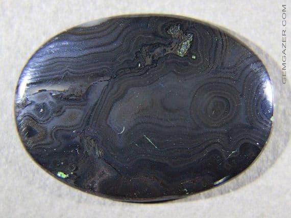 Psilomelane in Quartz cabochon, Mexico. 21.39 carats.