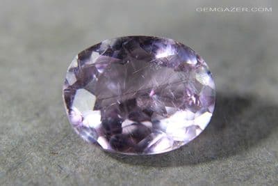 Purple-pink Diaspore with colour shift, faceted. Afghanistan. 2.00 carats.