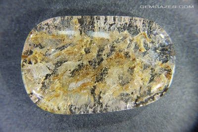 Quartz cabochon / palmstone with Oxide inclusions, Madagascar. 463.61 carats / 92.77 grams. (Video)