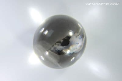 Quartz cabochon with Biotite Mica inclusion, Brazil. 25.48 carats.