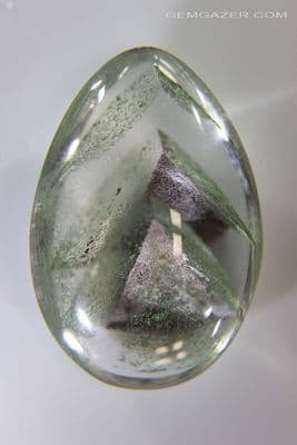 Quartz cabochon with Chlorite phantom inclusions, Madagascar. 89.30 carats.  ** SOLD **