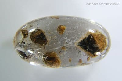 Quartz cabochon with Dolomite inclusions, Brazil. 16.37 carats.