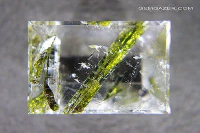 Quartz cabochon with Epidote inclusions, Brazil.  19.73 carats.
