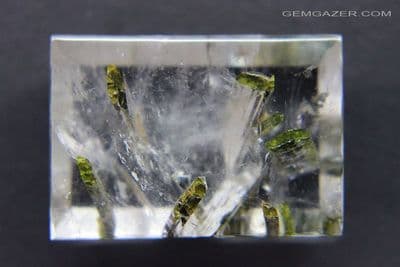 Quartz cabochon with Epidote inclusions, Brazil. 38.07 carats