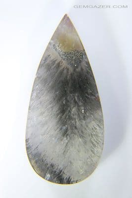 Quartz cabochon with Goethite phantom, aka Volcano Quartz, Brazil. 19.10 carats.