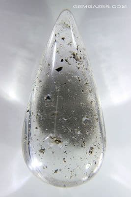 Quartz cabochon with green Fuchsite Mica inclusions, Brazil. 84.75 carats.