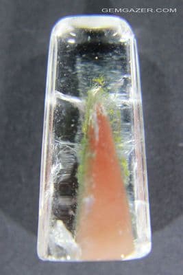 Quartz cabochon with Hematite and Chlorite phantom, Vietnam.  31.36 carats.