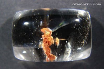 Quartz cabochon with Hematite-coated crystal inclusions, Madagascar.  29.85 carats.