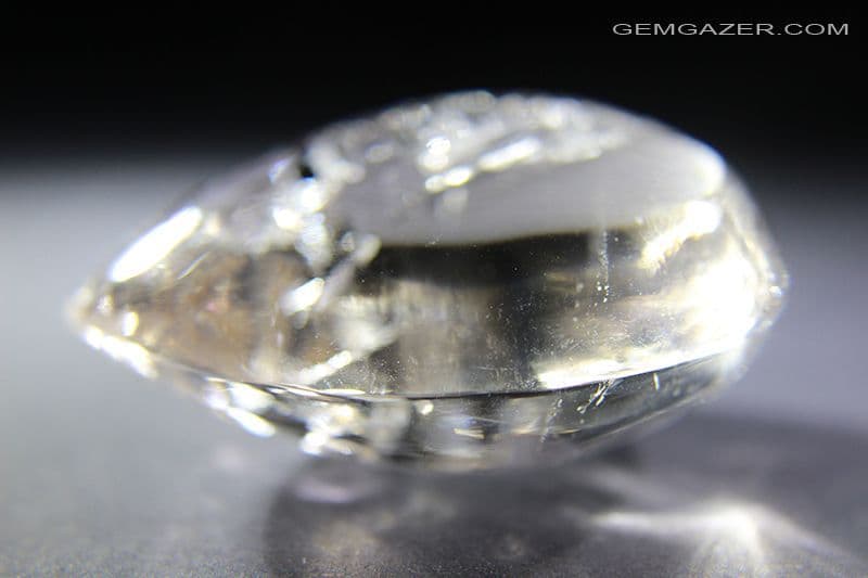 Quartz cabochon with negative crystal inclusions Madagascar 282 48 carats