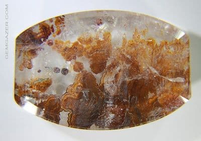 Quartz cabochon with Oxidised Hematite inclusions, Brazil. 50.46 carats.