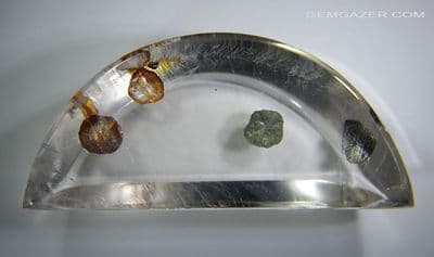 Quartz cabochon with Pyrite inclusions, Brazil. 59.71 carats.