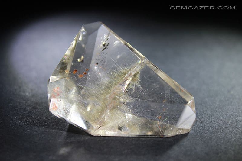 QUARTZ WITH BROOKITE INCLUSIONS
