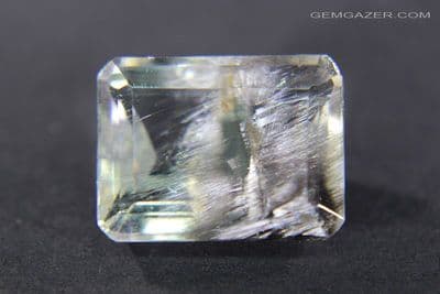 Quartz with Brookite inclusions, faceted, Brazil. 10.42 carats.