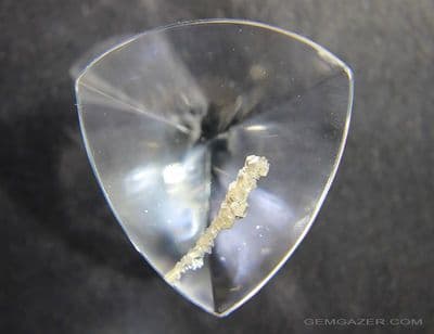 Quartz with Calcite inclusions, faceted, Brazil.  62.42 carats.