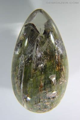 Quartz with Chlorite Mica and Epidote inclusions, Madagascar. 73.97 carats. (Video)