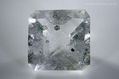 Quartz with Clinochlorite inclusions, faceted, Brazil. 15.49 carats