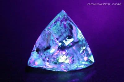Quartz with fluorescent Petroleum inclusions, faceted, Pakistan. 8.25 carats.