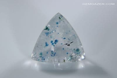 Quartz with Gilalite inclusions, faceted, Brazil. 4.23 carats.