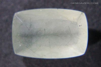 Quartz with Hedenbergite inclusions, faceted, Greece.  3.11 carats.