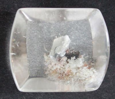 Quartz with Hematite & Calcite inclusions, faceted, Brazil.  17.31 carats.