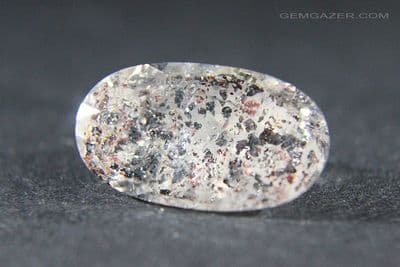 Quartz with Hematite inclusions, faceted, Madagascar.  20.74 carats.