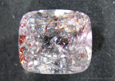 Quartz with Hematite inclusions, faceted, Madagascar.  5.67 carats.