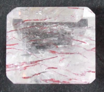 Quartz with Hematite inclusions, faceted, Madagascar.  8.14 carats.