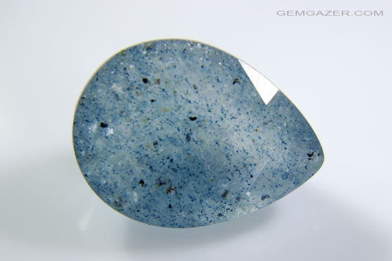 Quartz with Lazulite inclusions faceted Madagascar 5 69 carats