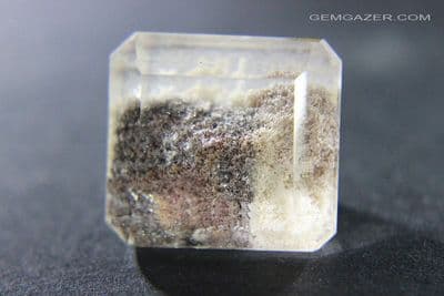 Quartz with Lodolite inclusions, faceted, Brazil.  45.82 carats.