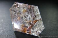 Quartz with oxide-coated positive crystal inclusions, faceted, Brazil.  88.42 carats.