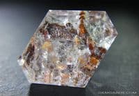 Quartz with oxide-coated positive crystal inclusions, faceted, Brazil.  88.42 carats.