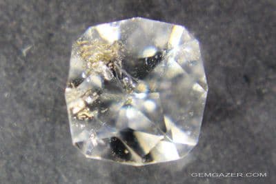Quartz with Petroleum-filled cavities, faceted, Pakistan.  1.29 carats.