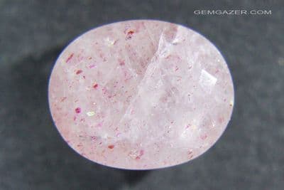 Quartz with Piemontite inclusions, faceted, Madagascar.  17.40 carats.