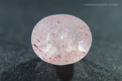 Quartz with Piemontite inclusions, faceted, Madagascar.  3.55 carats.