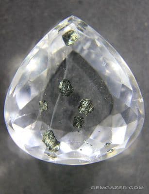 Quartz with Pyrite, faceted, Brazil.  44.92 carats.