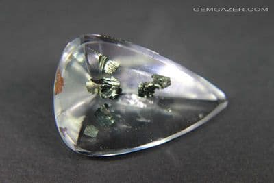 Quartz with Pyrite inclusions, faceted, Brazil. 16.62 carats.