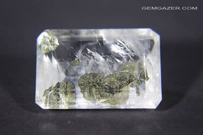 Quartz with Pyrite inclusions, faceted, Brazil.  35.62 carats.