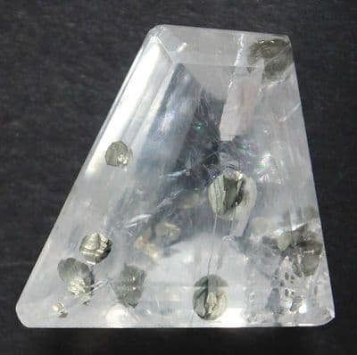 Quartz with Pyrite inclusions, faceted, Brazil.   58.90 carats.