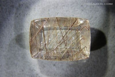 Quartz with Rutile cabochon, Brazil. 40.64 carats. (Video)  ** SOLD **
